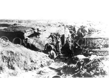 German soldiers in a trench, Eastern Front