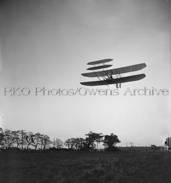 Orville Wright flying over Dayton, Ohio