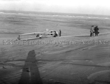 Glider after flight at Kitty Hawk