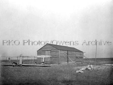 Wright Glider in front of camp