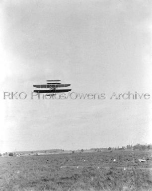 Orville Wright flying over Dayton, Ohio