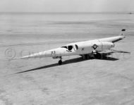 X-3 Stiletto on lakebed, Edwards Air Force Base