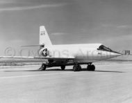 Bell X-2 aircraft mounted on transportation dolly