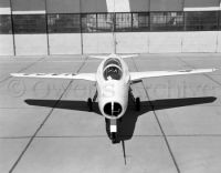 Bell X-5 with wings extended out for low speed