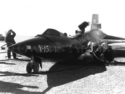 X-15 Pilot Scott Crossfield makes emergency landing on Rosamond Dry Lake