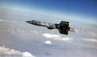 NASA test pilot Neil Armstrong in flight with X-15 