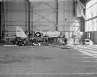 Wreckage of the X-2 rocket plane