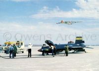 X-15 with B-52 mothership fly's overhead