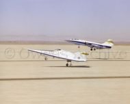 X-24B landing with Lockheed F-104 chase plane