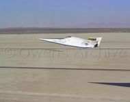 NASA X-34B landing on Rogers Dry Lake at Edwards AFB