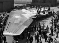 XB-35 Flying Wing during rollout 