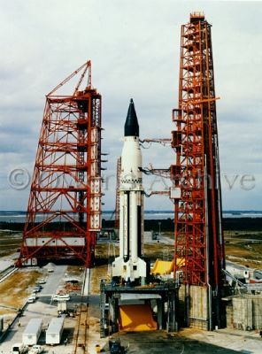 SA-5 Saturn launch vehicle at newly-completed Complex 37