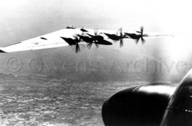 Northrop XB-35 Flying Wing on its maiden flight