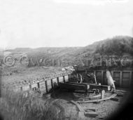 Dismounted gun at Fort Fisher, N.C.