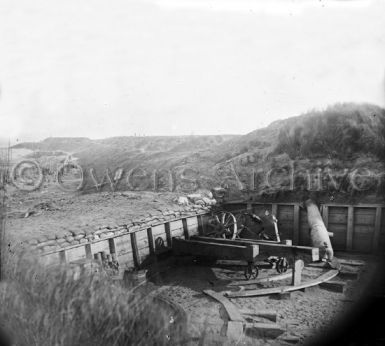 Dismounted gun at Fort Fisher, N.C.