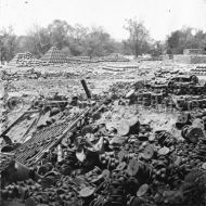 Ammunition next to destroyed state arsenal