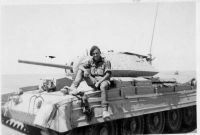 Crusader tank from the 4th Hussars Reg, in Egypt