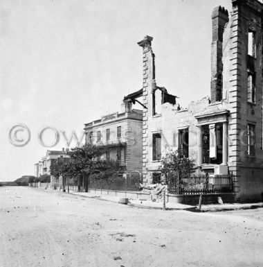 Houses damaged by shell-fire, Charleston