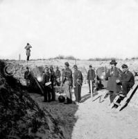 Federal mortars aimed at Fort Sumter