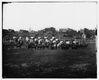 Wagon train at Richmond, Va