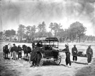 Zouave ambulance crew removing the wounded