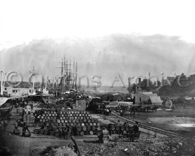 Federal supplies on pier, City Point