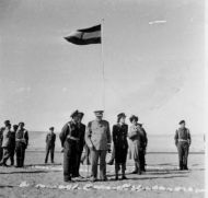 Churchill inspecting the 4th Hussars Regiment in Egypt