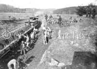 General Haupt supervising railroad construction