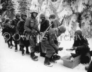 US 347th Infantry in Chow Line 