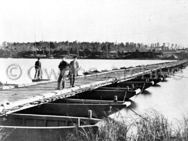 Pontoon across Appomattox creek