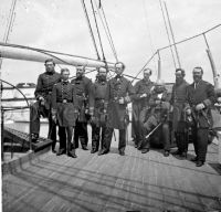 Rear Admiral John A. Dahlgren and Staff aboard the U.S.S. Pawnee