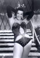 Jane Russell wearing lingerie