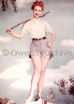 Virginia Mayo fishing