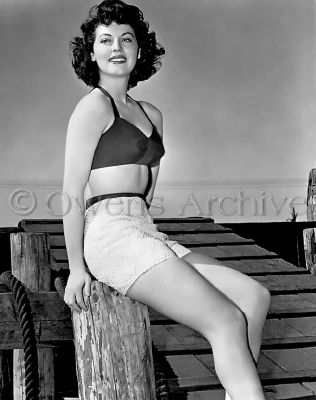 Ava Gardner wearing swimsuit