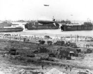 LST Crafts on Omaha Beach D-Day