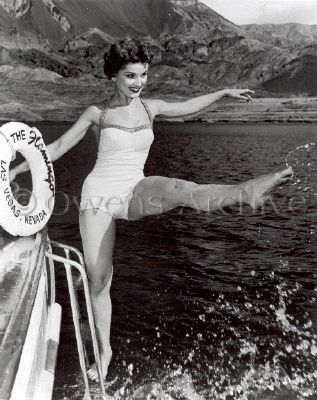 Debra Paget wearing swimsuit