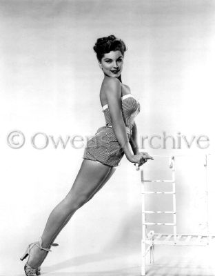 Debra Paget wearing swimsuit