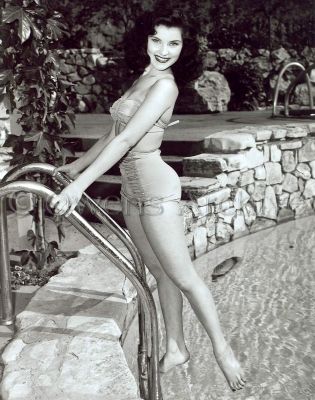 Debra Paget wearing bikini