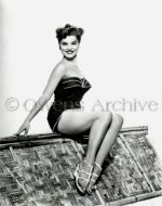 Debra Paget wearing swimsuit