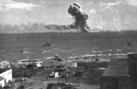 Ship Robert Rowan (K-40) Explodes from German Attack