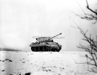 M-36 Tank Destroyer Crossing Field on Front Line