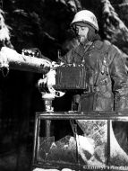 Soldier from 101st Airborne on Patrol with 30-Caliber Machine Gun 