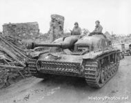 American Troops Capture Sturmgeschütz III Tank