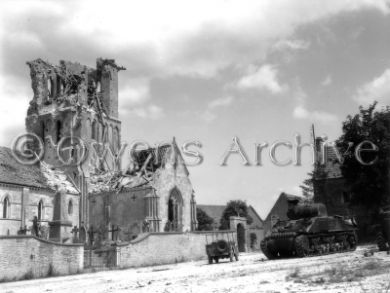 US Sherman Tanks at Church of Belches