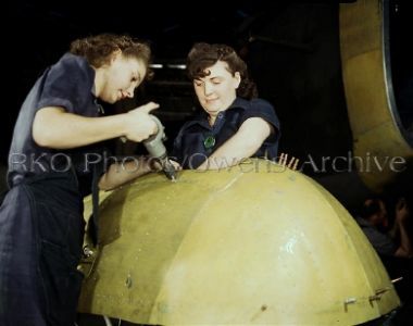 Rosie the Riveter Working on Vengeance Bomber