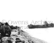 Coast Guard LCI 83 with Troops Moving on Omaha Beach