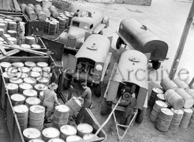 Gasoline trucks at Australian air base