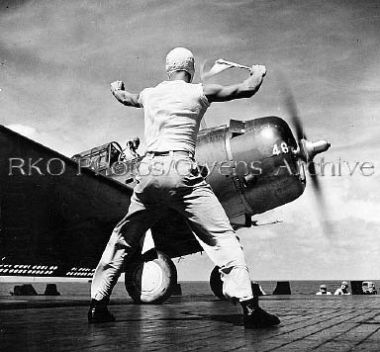 Dauntless Dive Bomber on Aircraft Carrier