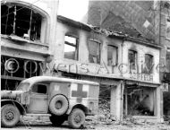 Medics search for injured solders in building, Bastogne