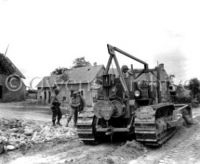 Bulldozer with 299th Combat Engineers Omaha Beach